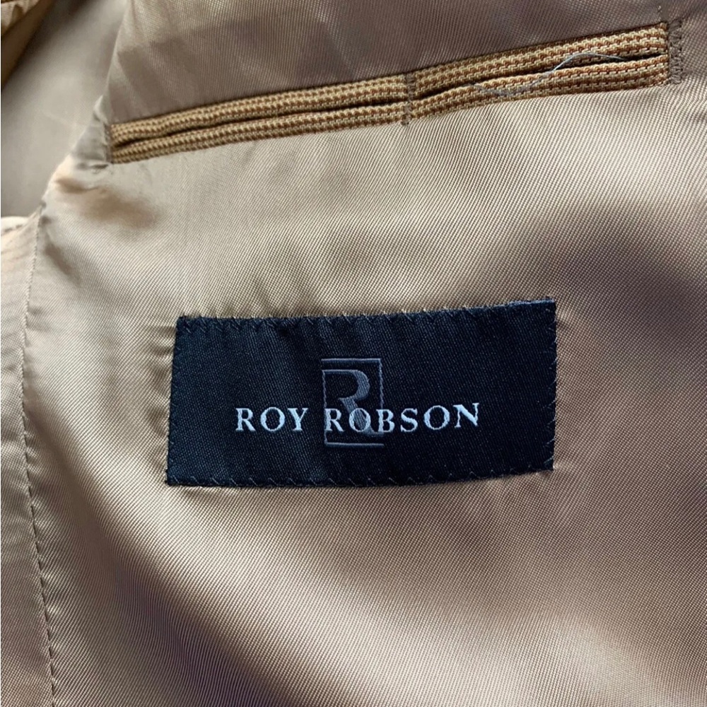Roy Robson Men’s Suit Jacket New Wool Light Brown Single Breast Size 42" Chest - Picture 9 of 12